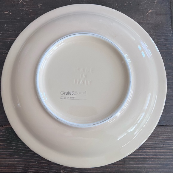 Crate&Barrel Italy Hand Painted Lemon Print Ceramic 10” Dinner Plate - Picture 10 of 12